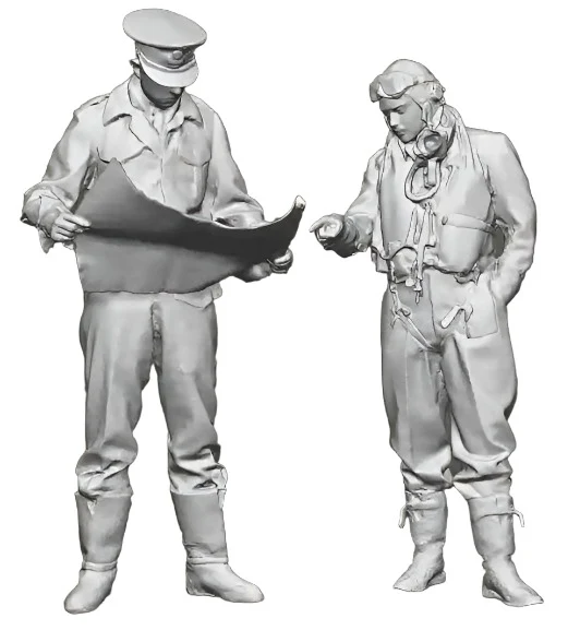 50302-048 1:48 Scale RAF Through the Ages - World War Two - RAF 2TAF Officer & Pilot Reading Map
