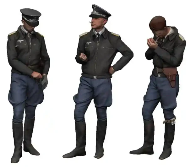 50602-032 1:32 Scale - World War Two - Luftwaffe Pilots in Conversation - Image 2