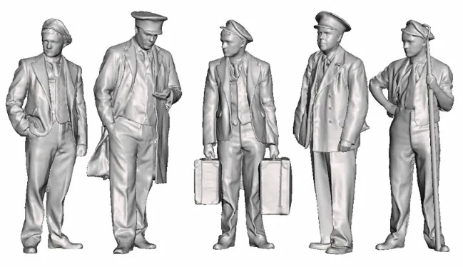 9033-148 N Gauge 1948-1968 British Railways - Station Staff Bundle