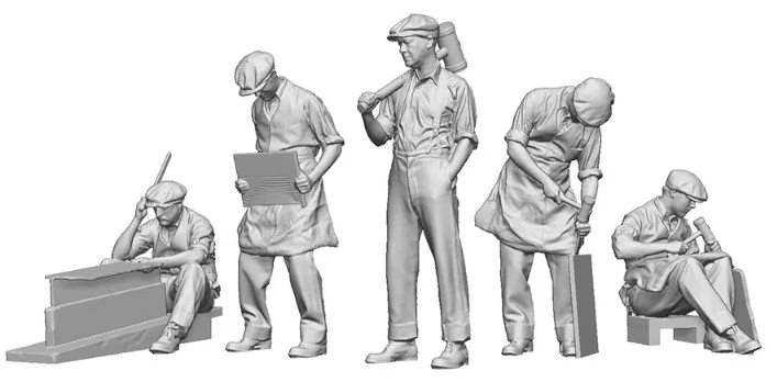 9038-148 N Gauge 1922-1948 Pre-Grouping - Slate Worker Bundle