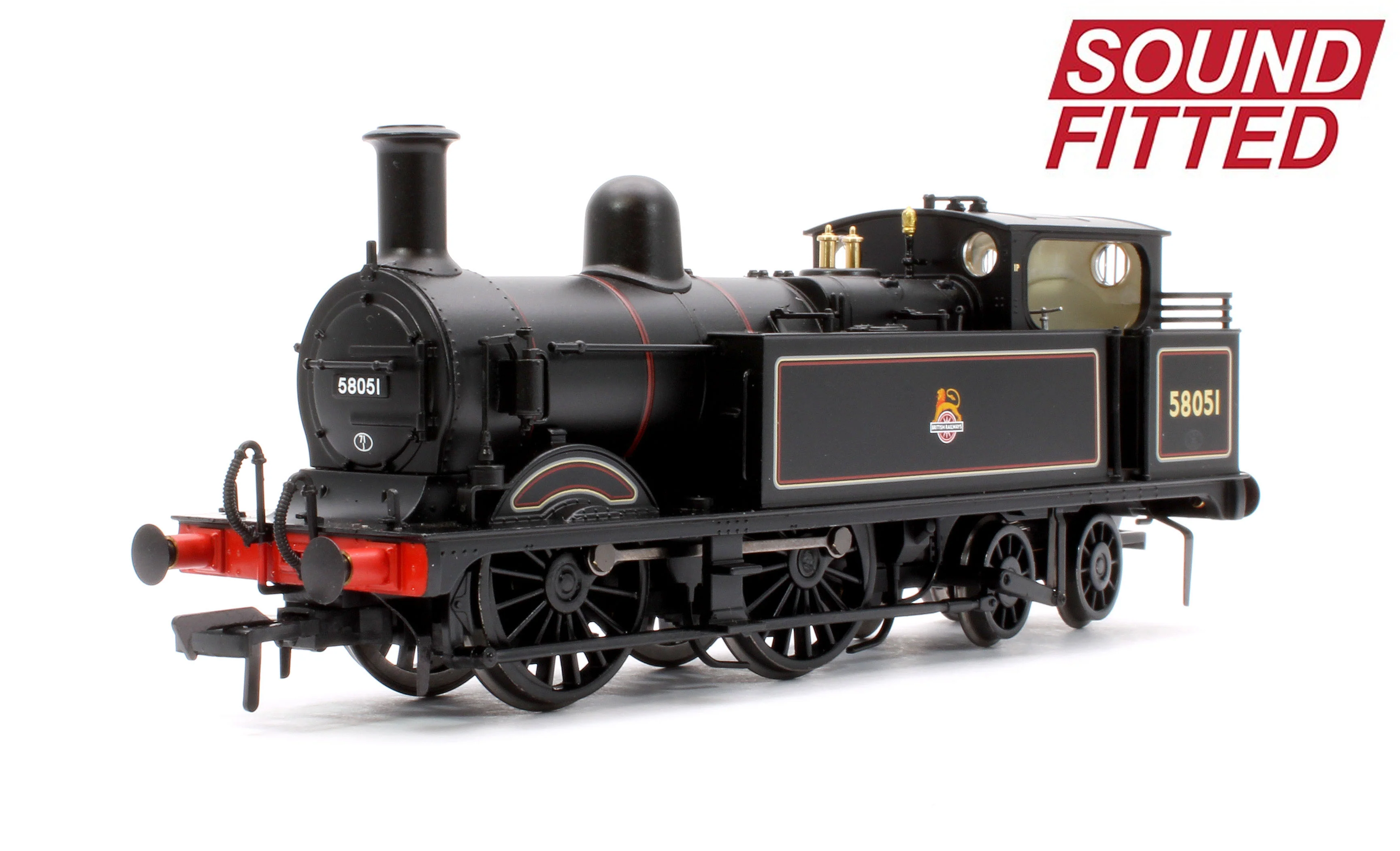 31-742ASF MR 1532 (1P) Tank 58051 BR Lined Black (Early Emblem) Steam Locomotive - DCC Sound