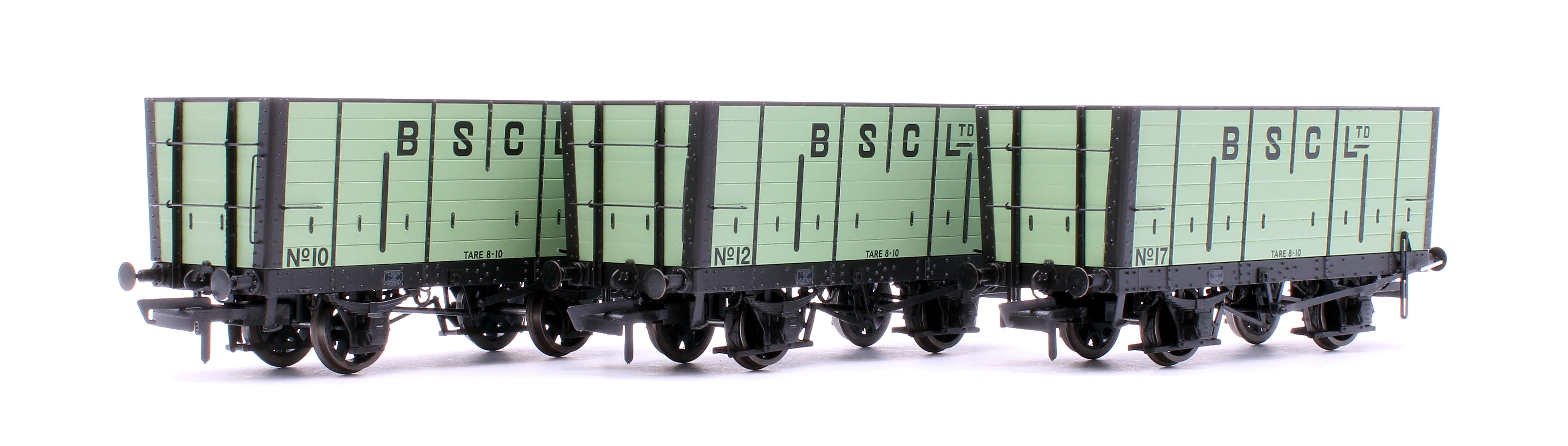 ACC2833 NER 20t Hopper - BSC (Internal User) Hopper - Pale Green, with black ironwork - Triple Pack