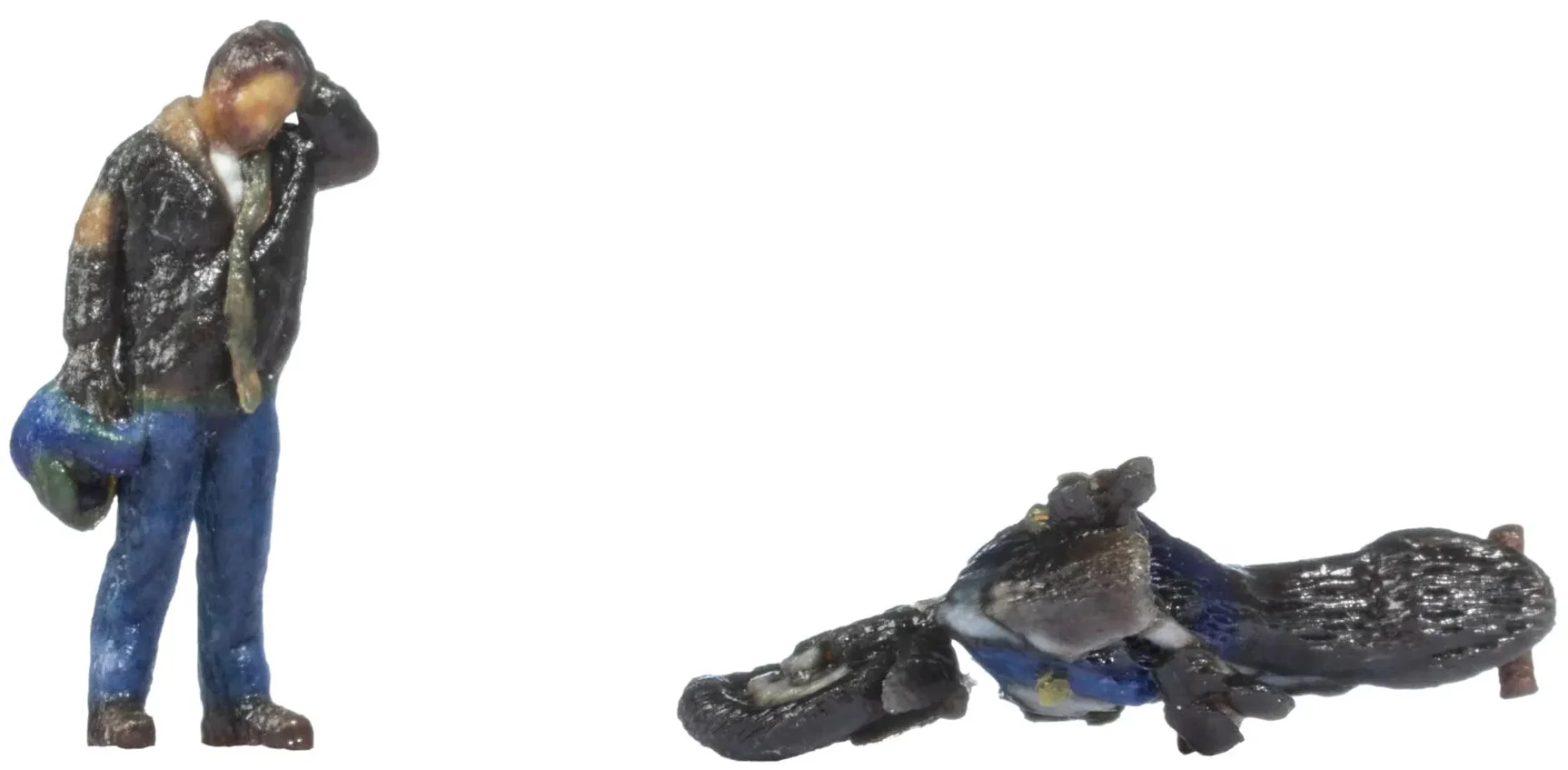 N10909 Motorbike Accident 3D Master Figure