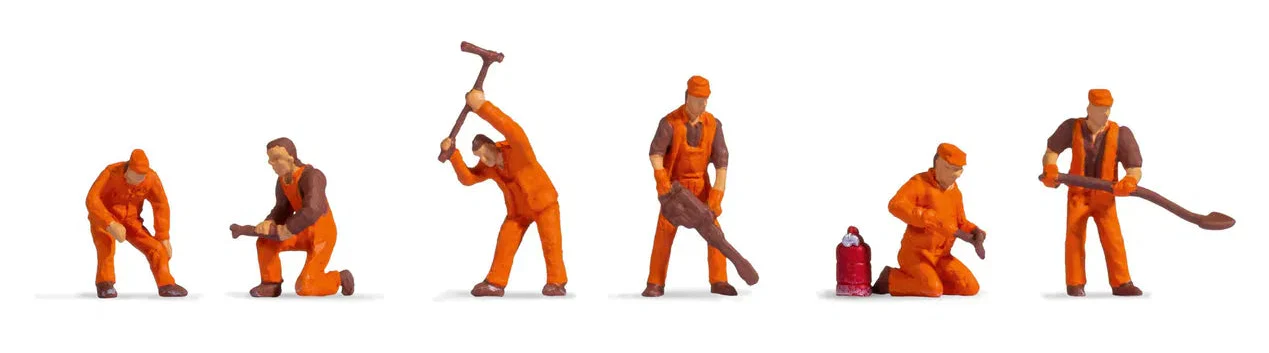 N18012 Track Workers (6) Hobby Figure Set