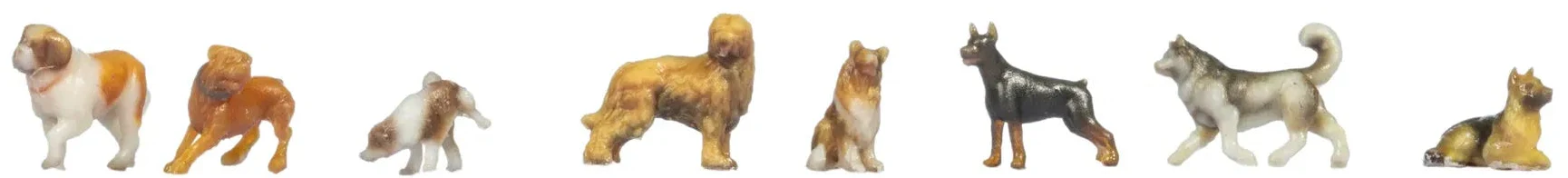 N35760 Dogs (8) 3D Master Figure Set