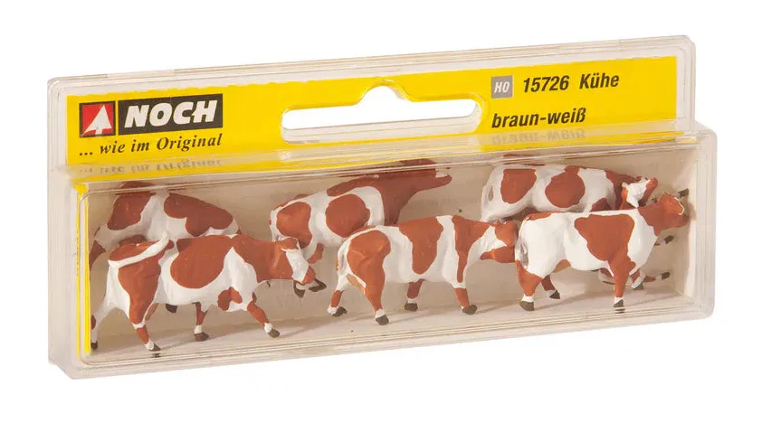 N15726 Brown & White Cows (7) Figure Set - Image 2