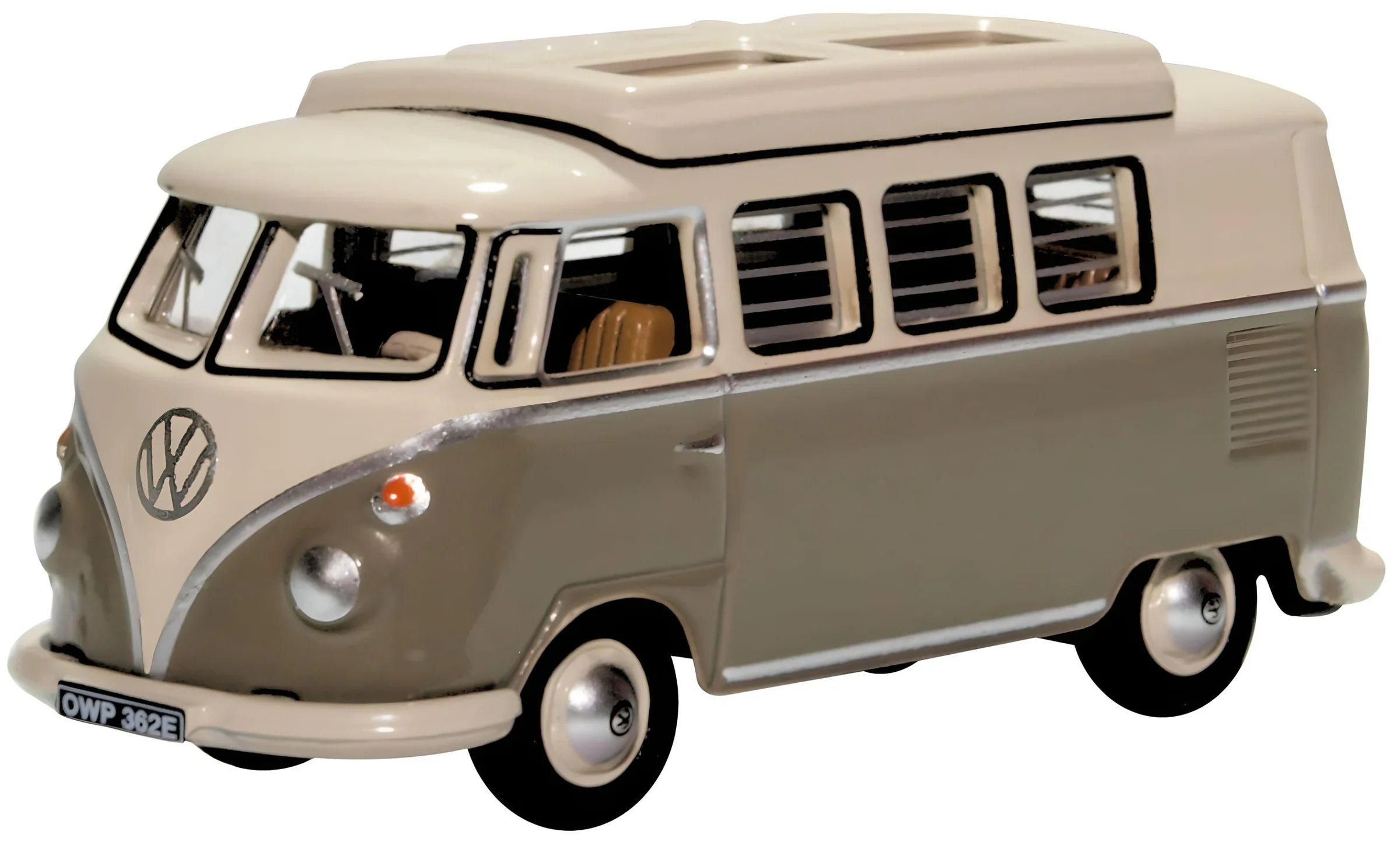 76VWS006 VW T1 Camper Mouse Grey/Pearl White