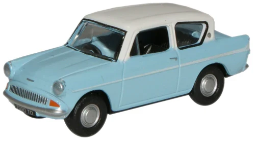 76105007 Ford Anglia Light Blue/Ermine White