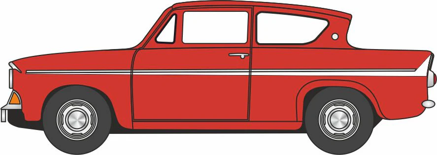 76105012 Ford Anglia Monaco Red