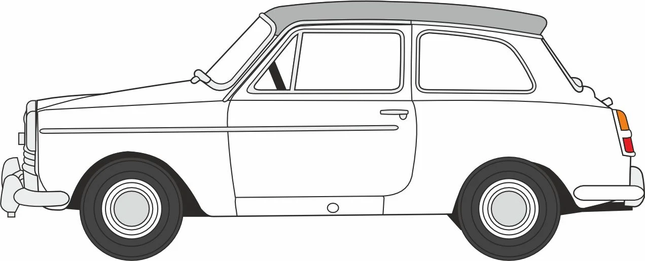 76AA009 Austin A40 MkII Snowberry White/Cumulus Grey