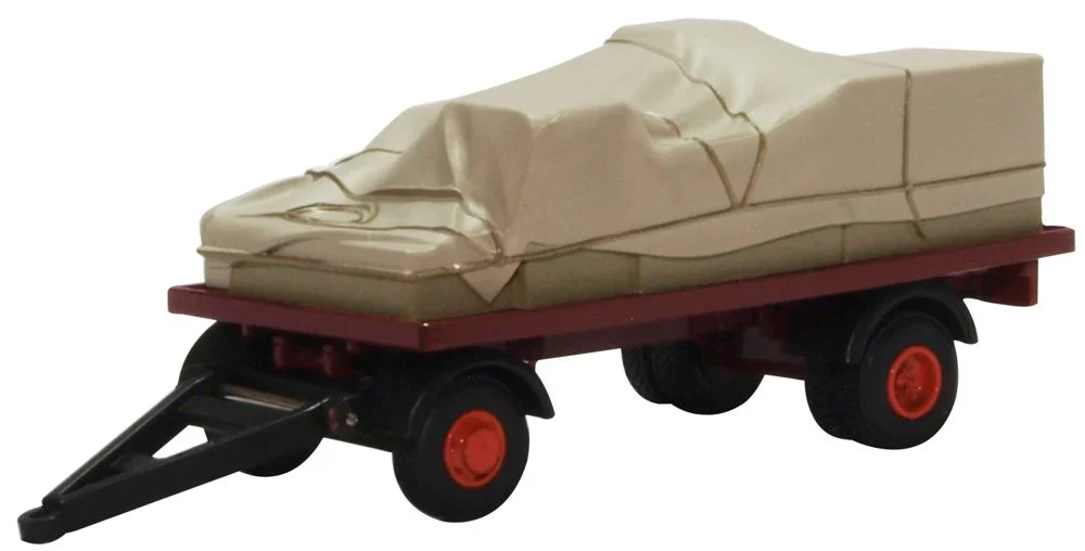 76CTR002 Showground Canvassed Trailer Maroon/Red