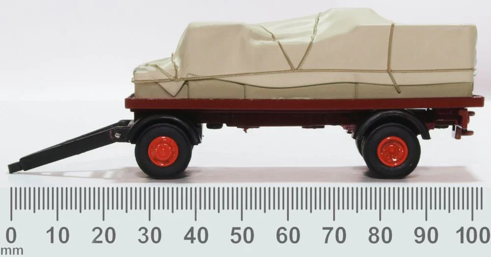76CTR002 Showground Canvassed Trailer Maroon/Red - Image 6