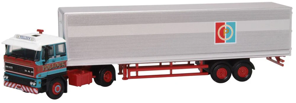 76D28003 DAF 2800 Curtainside Short Van Trailer Pollock