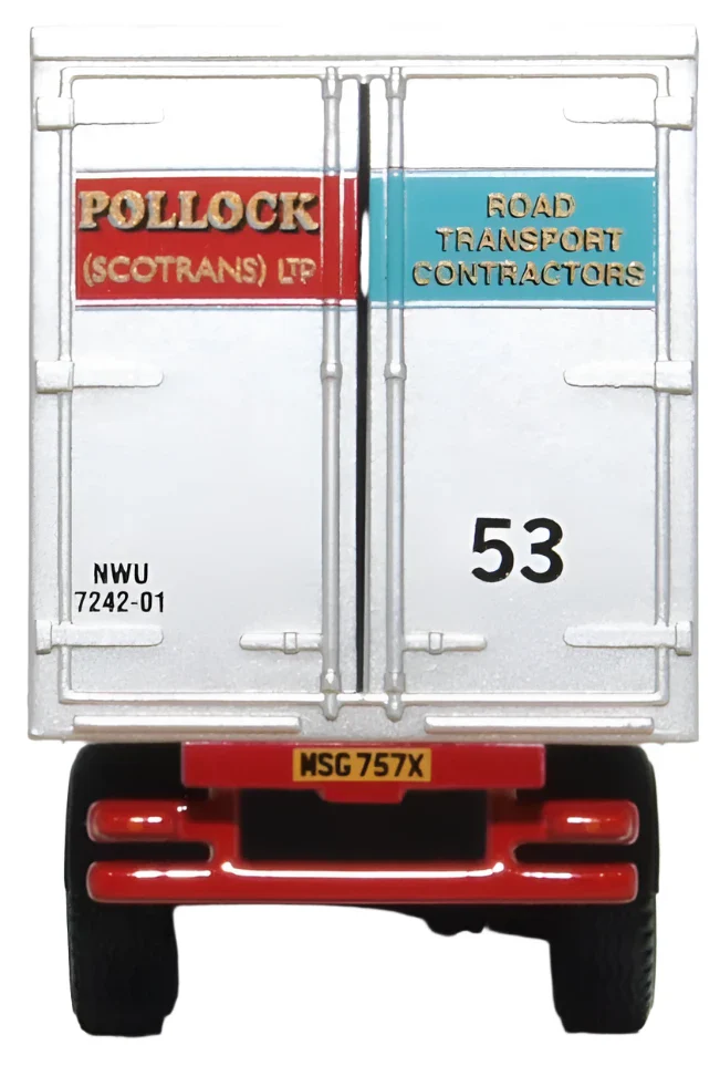 76D28003 DAF 2800 Curtainside Short Van Trailer Pollock - Image 5
