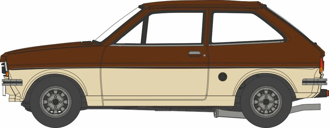 76FF009 Ford Fiesta Mk1 Roman Bronze/Cordoba Beige