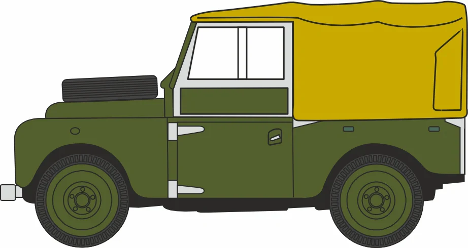 76LAN188009 Land Rover Series I 88" Canvas Bronze Green - Image 2