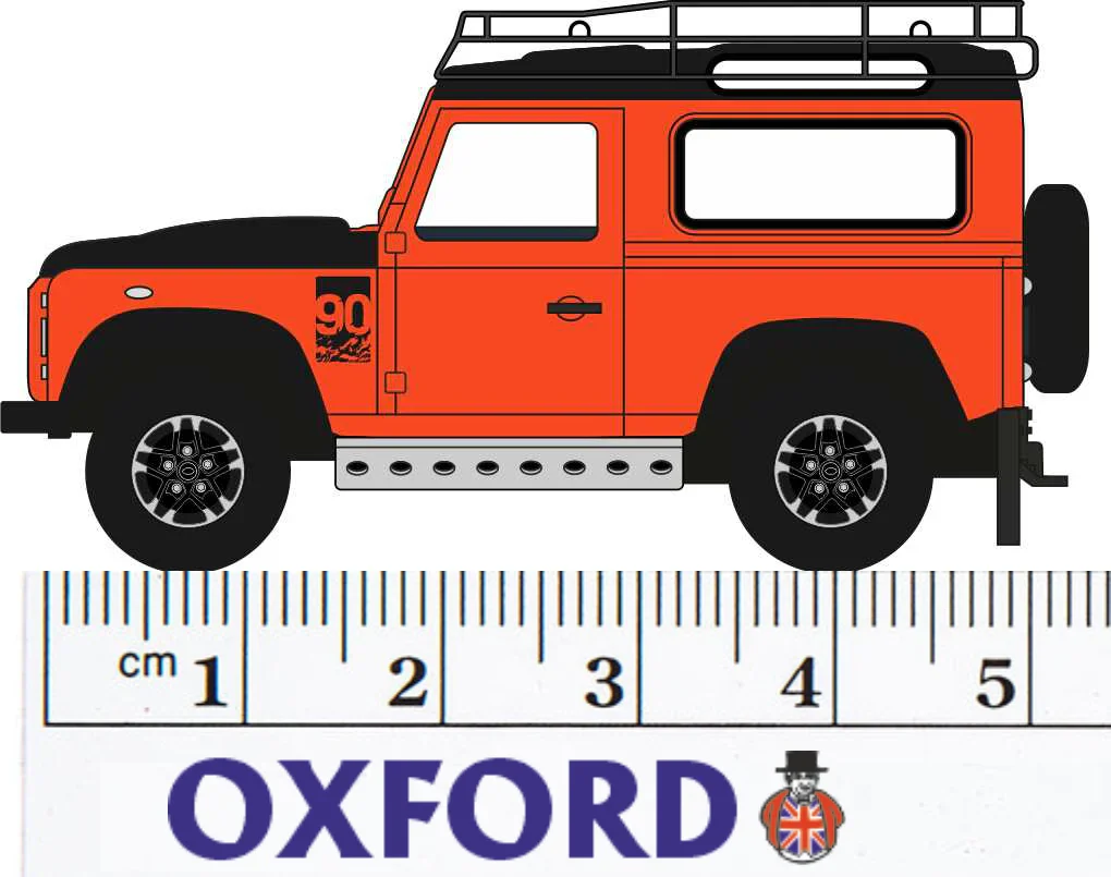 76LRDF008AD Land Rover Defender 90 Station Wagon Phoenix Orange - Image 2