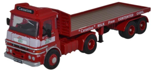 76LV002 ERF LV Flatbed Trailer Carnation