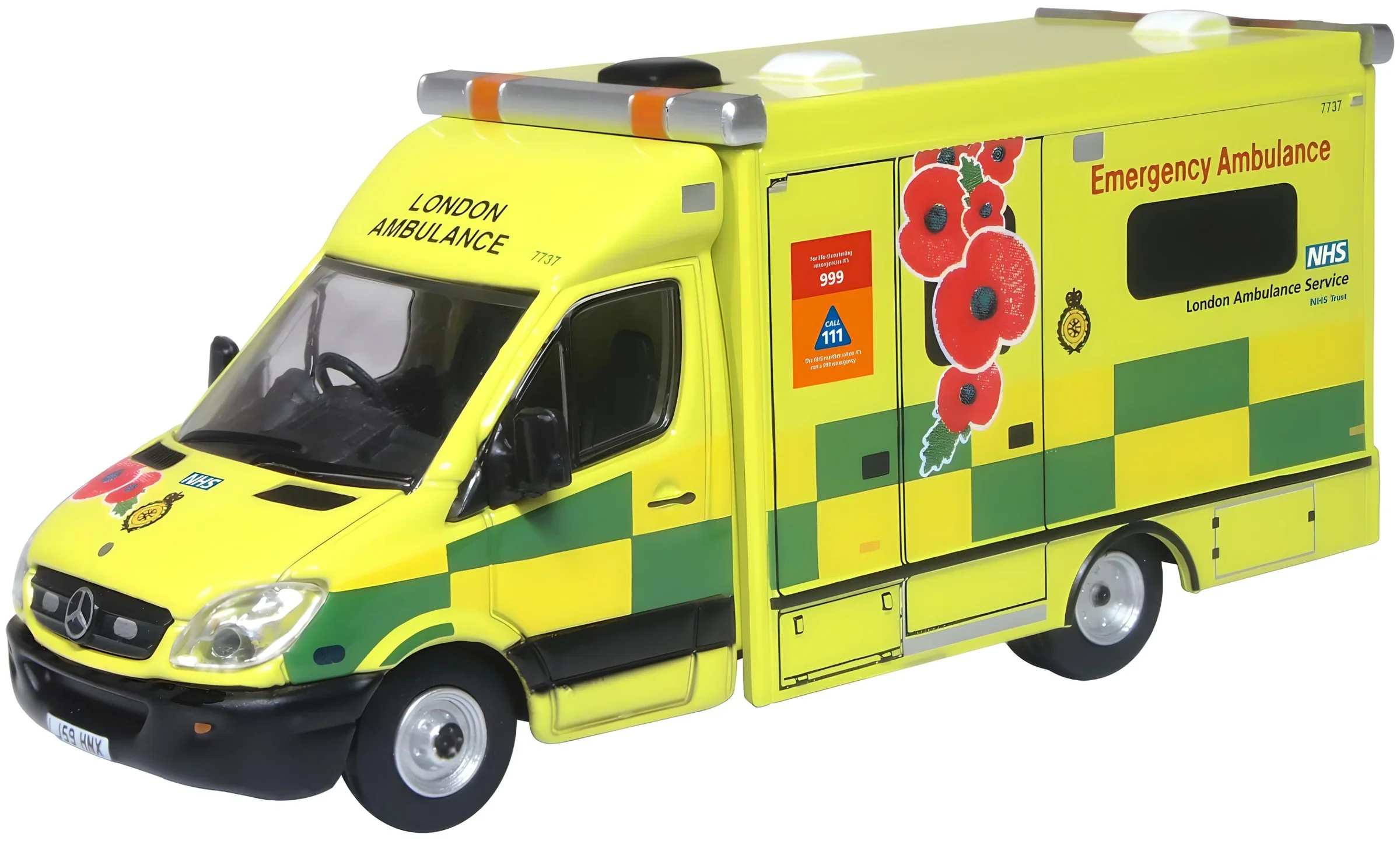 76MA007 Mercedes Ambulance London Ambulance Service Remembrance Day