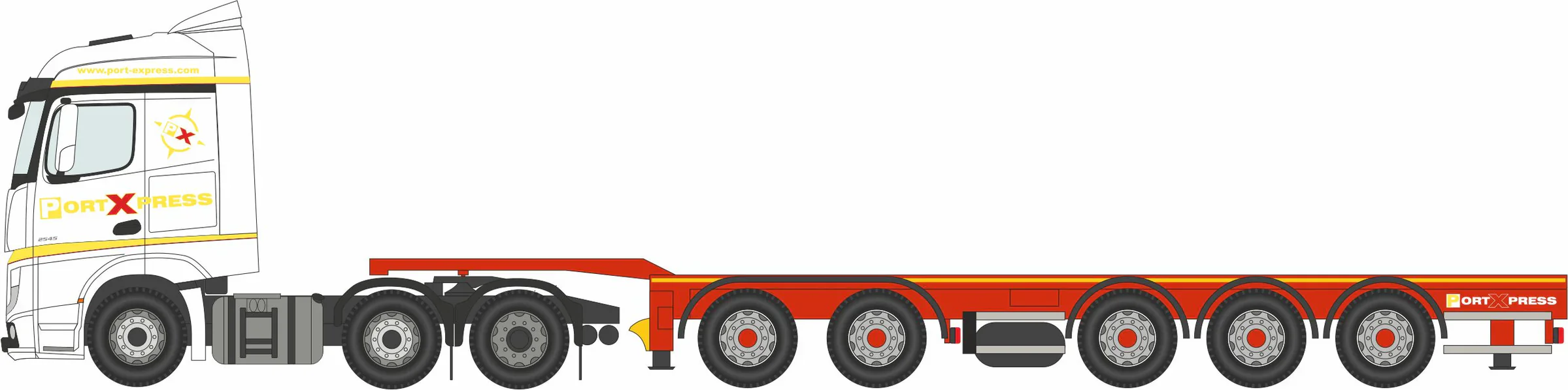 76MB013 Mercedes Actros SSC D-tec Combitrailer Port Express