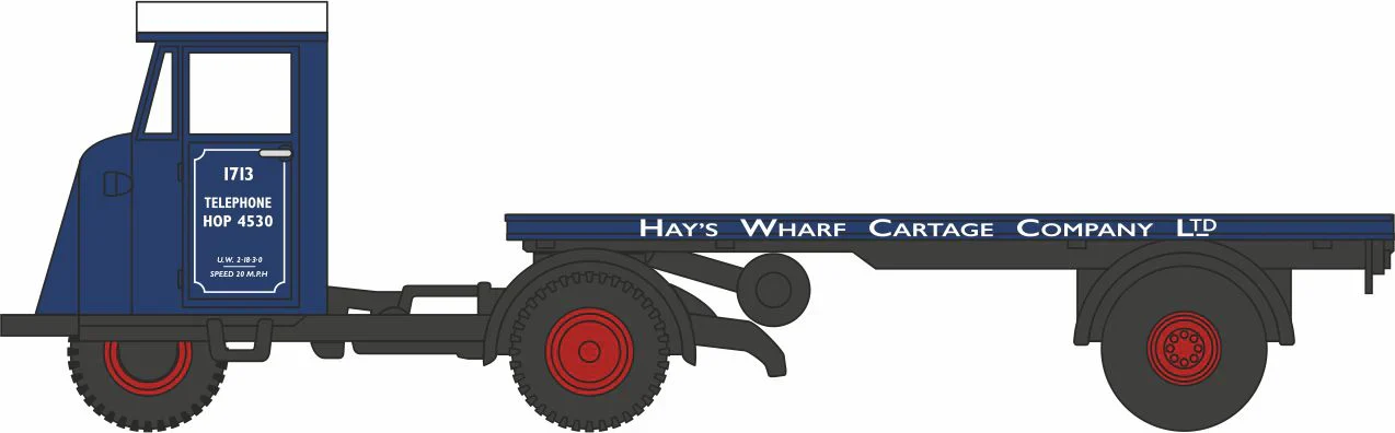 76MH021 Scammell Mechanical Horse Flatbed Hays Wharf Cartage Co. Ltd.