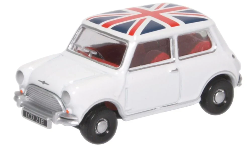 76MN011 Austin Mini Cooper White Union Flag