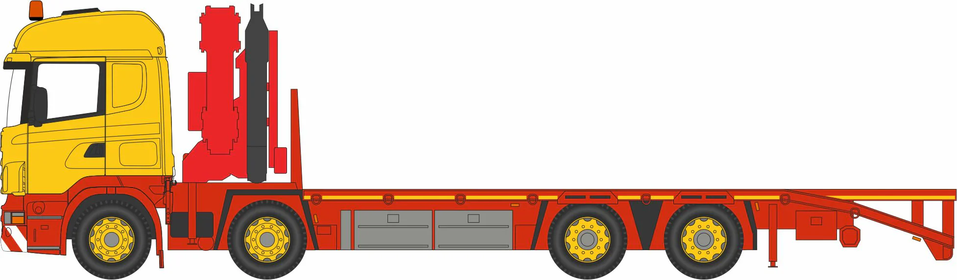 76SCL005 Scania Crane Lorry Yellow