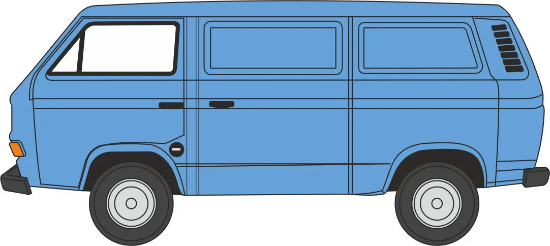 76T25012 VW T25 Van Medium Blue