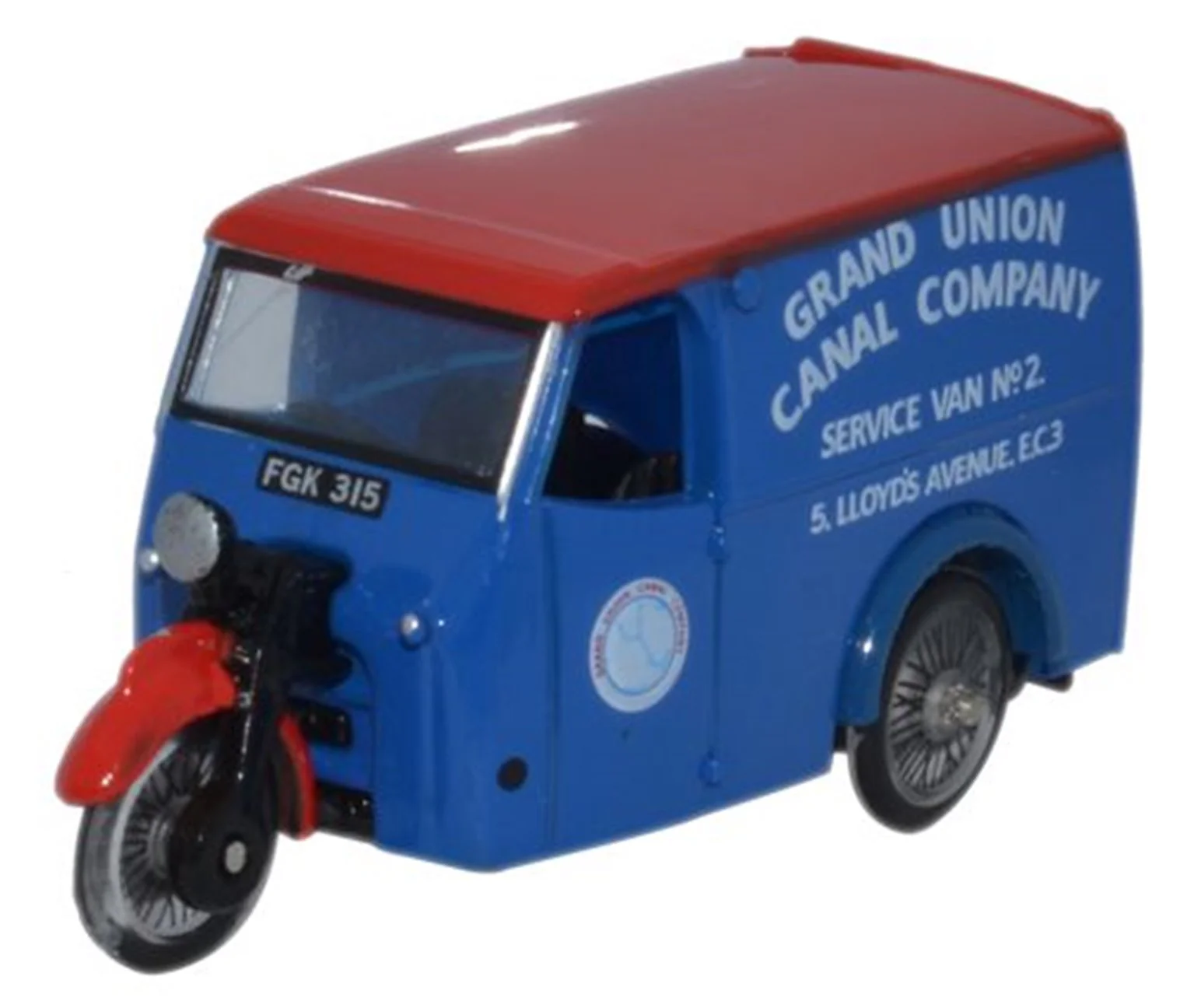 76TV008 Tricycle Van Grand Union Canal Company