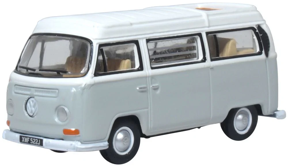 76VW032 VW Bay Window Camper Silver Grey/White