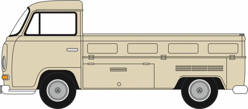 76VW034 VW T2 Bay Window Pick Up Dakota Beige
