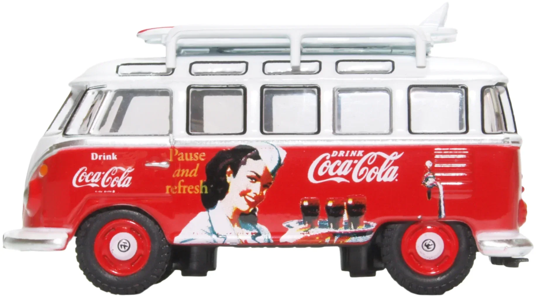 76VWS008CC VW T1 Bus and Surfboards Coca Cola - Image 3