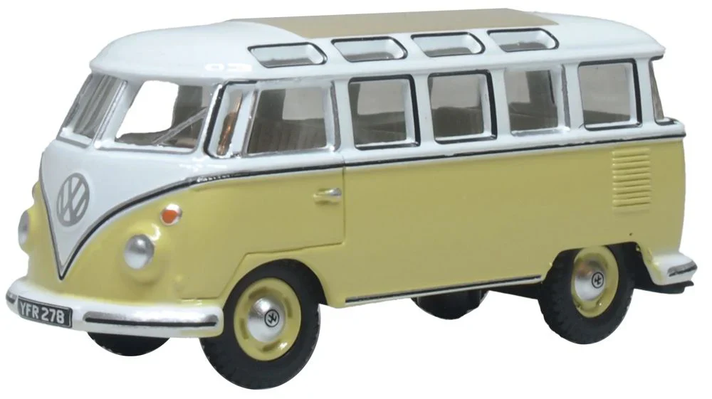 76VWS014 VW T1 Samba Bus Yellow/White