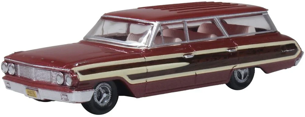 87FC64003 1964 Ford Country Station Wagon Squire Vintage Burgundy