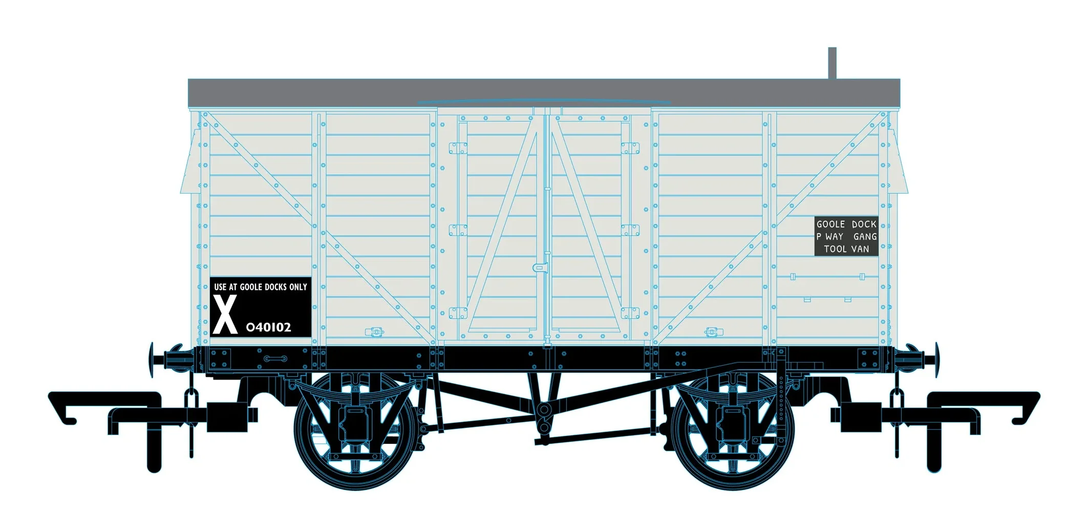 OR76GEGV007 GER 10t Covered Van P Way Tool Van Goole Dock 040102