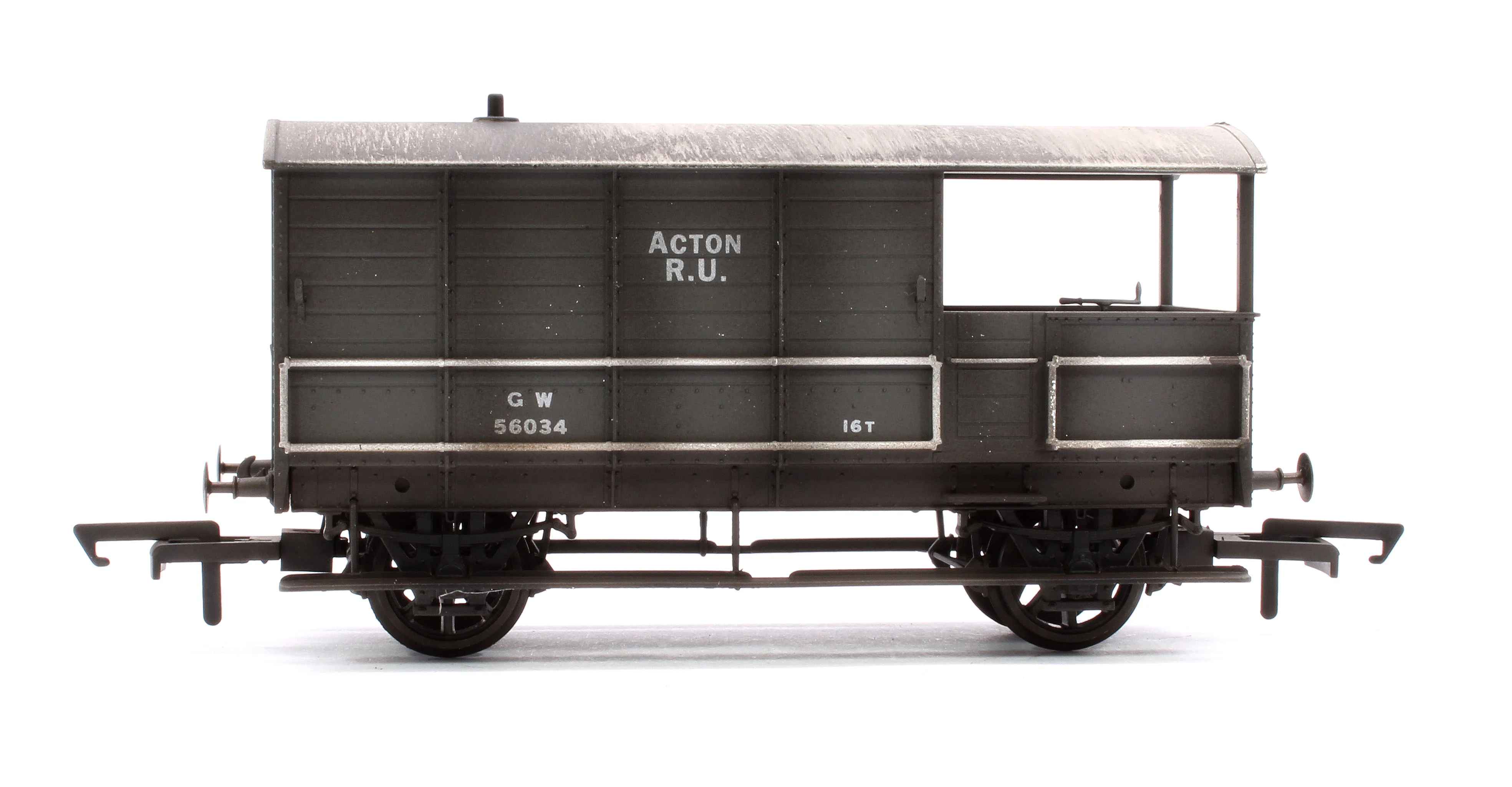 OR76TOB002W Toad Brake Van GWR 4 Wheel Acton 56034 - Weathered - Image 2