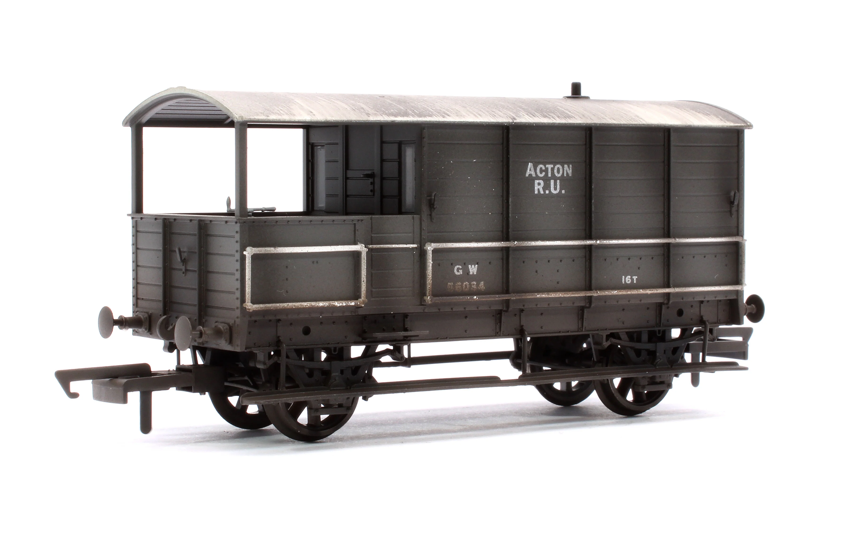 OR76TOB002W Toad Brake Van GWR 4 Wheel Acton 56034 - Weathered - Image 3