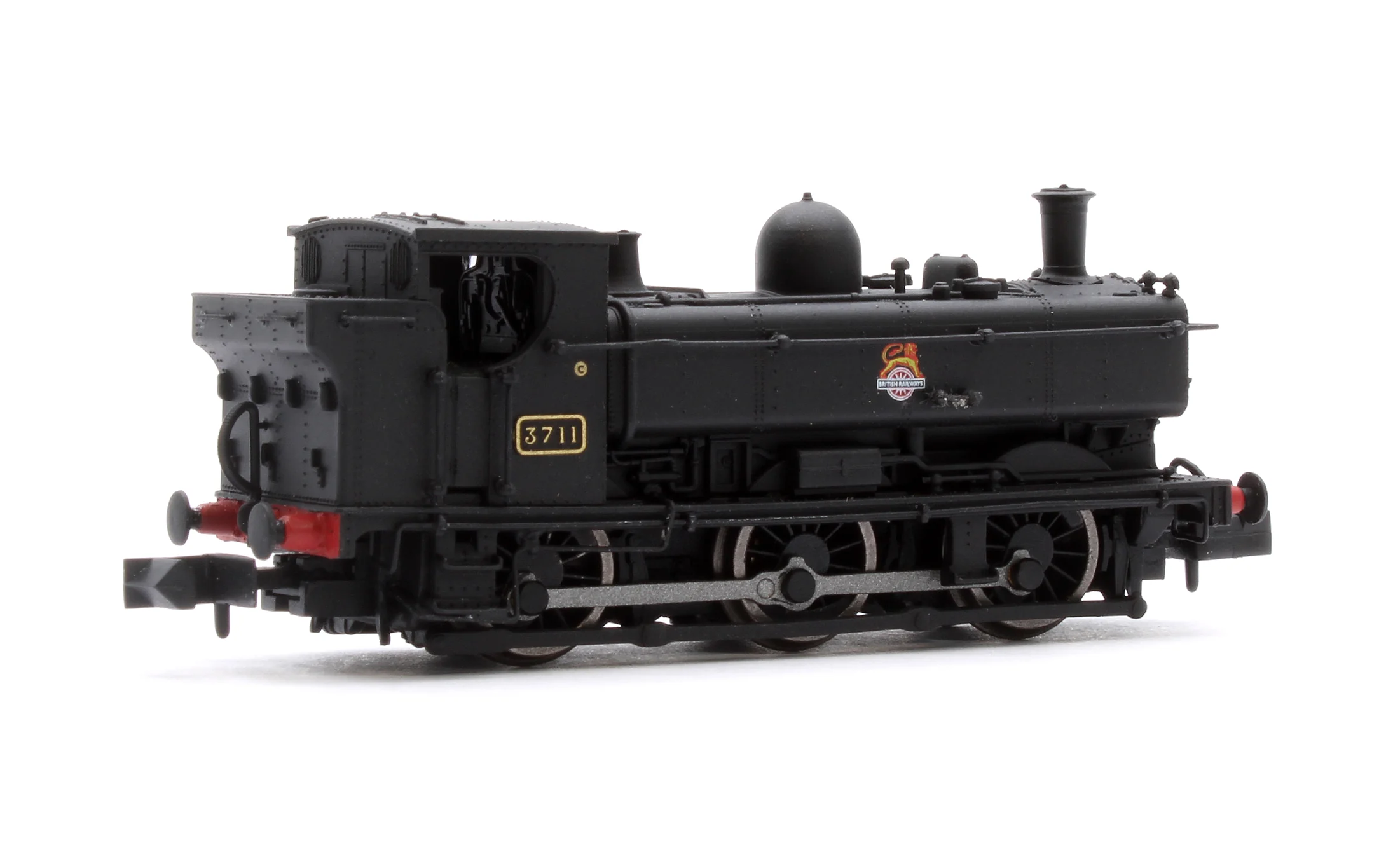 2S-007-033D GWR 57xx 0-6-0 Pannier 3711 BR Black Early Crest - DCC Fitted - Image 3