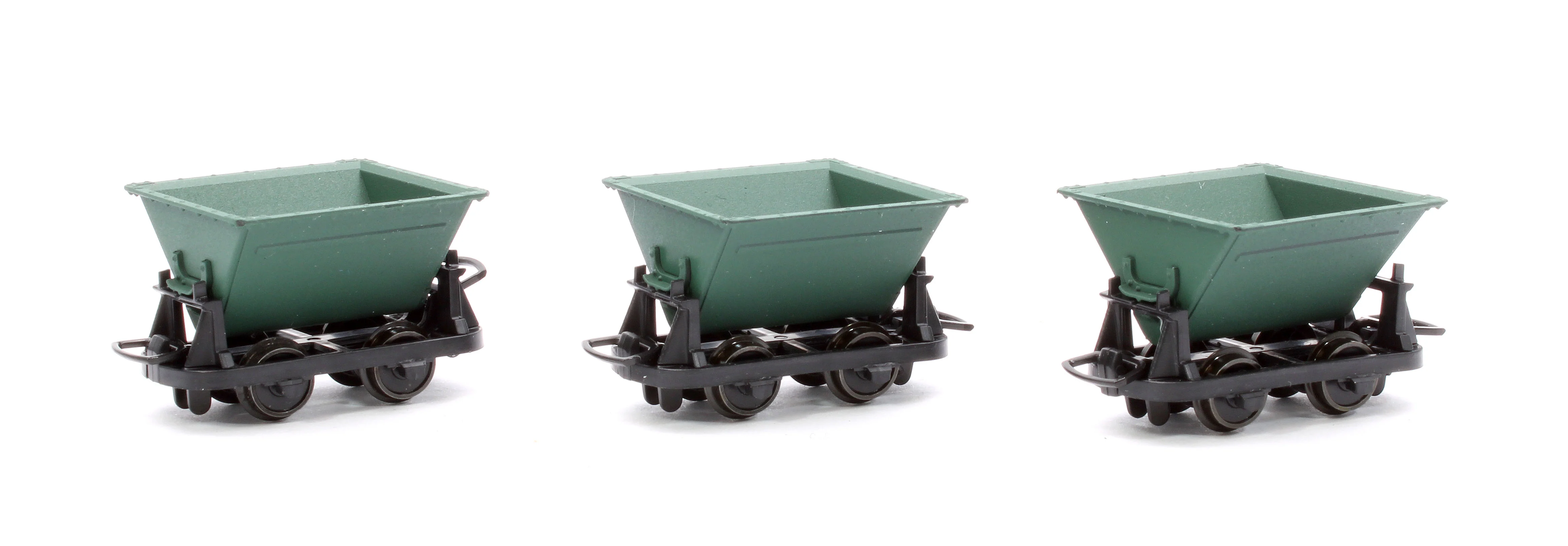 GR333 Pack of 3 Hudson "Rugga" V-Skip Wagons - Green