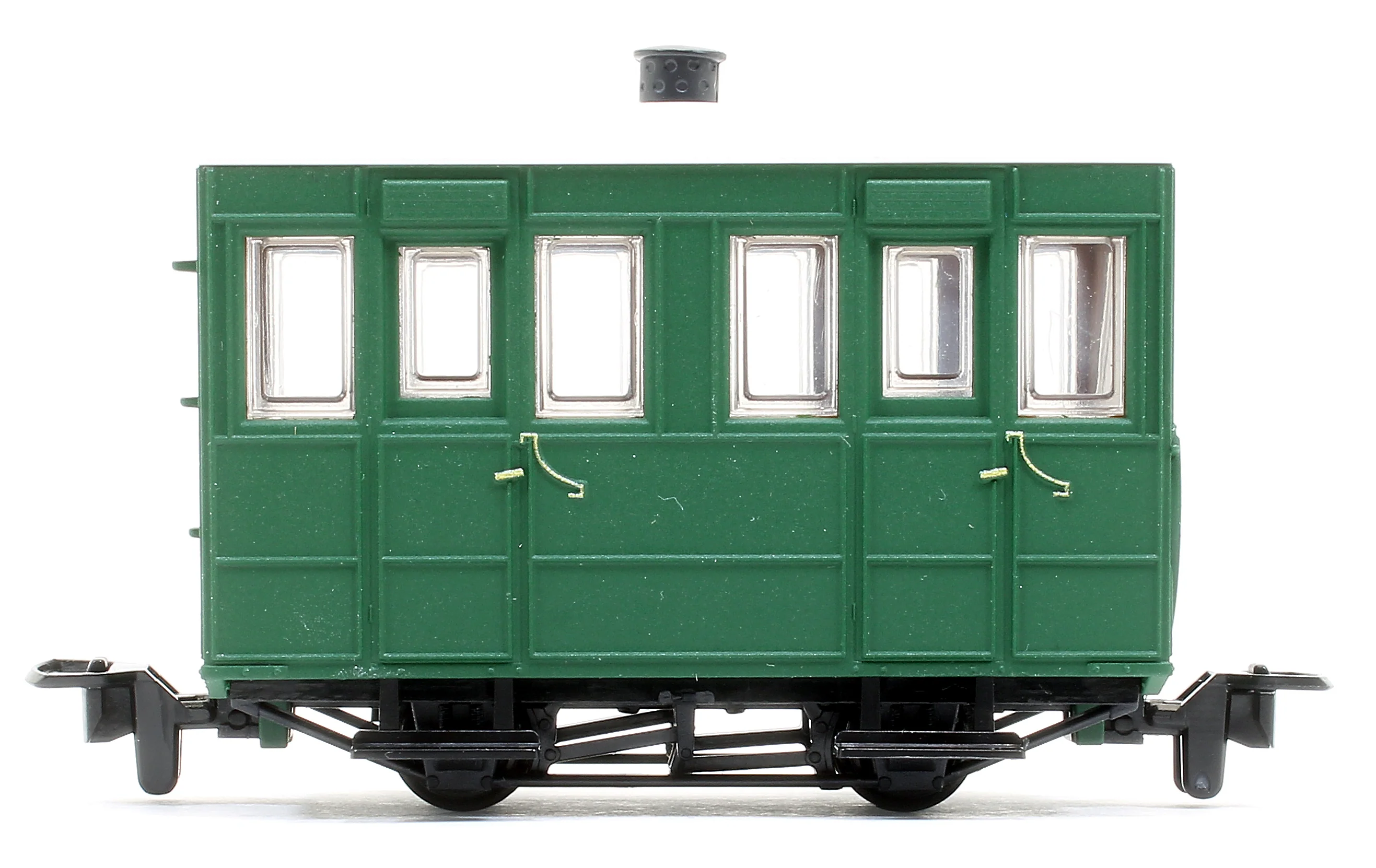 GR500UG GR-500UG - GVT 4-wheel enclosed side coach - plain green - Image 3