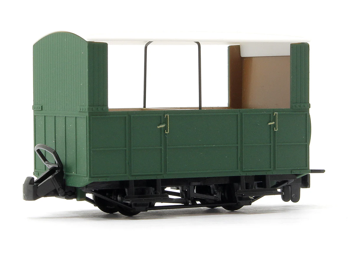 GR520UG GR-520UG - GVT 4-wheel open side coach - plain green - Image 3