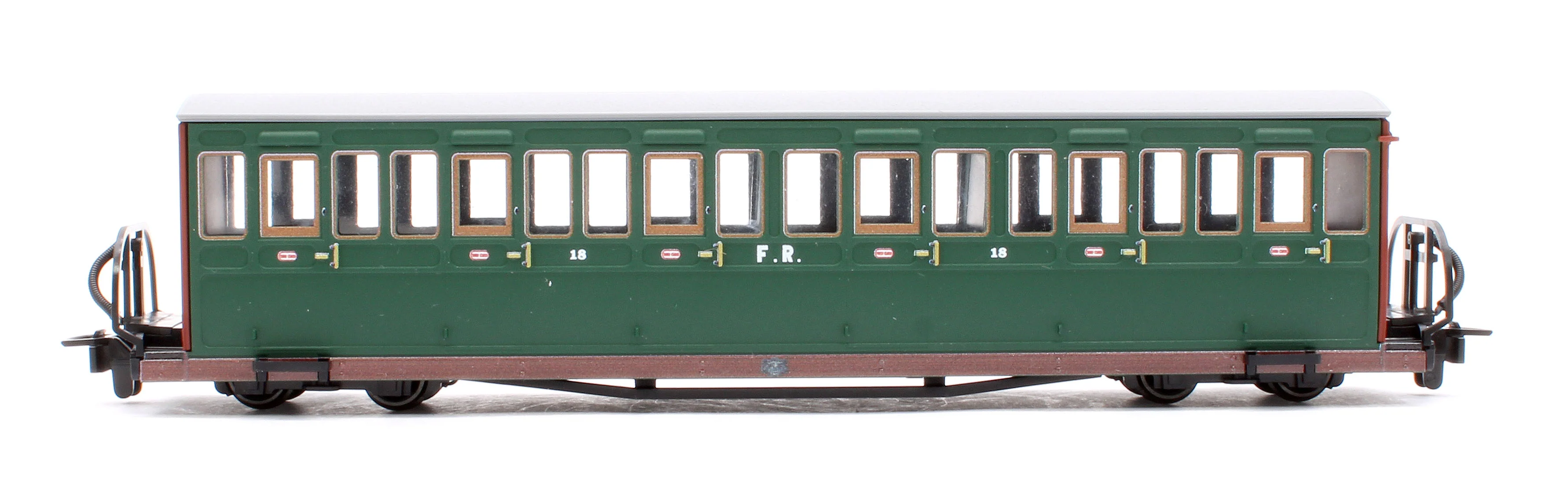 GR603B Ffestiniog Railway Short 'Bowsider' Bogie Coach, Colonel Stephens Green, No. 18 - Image 2