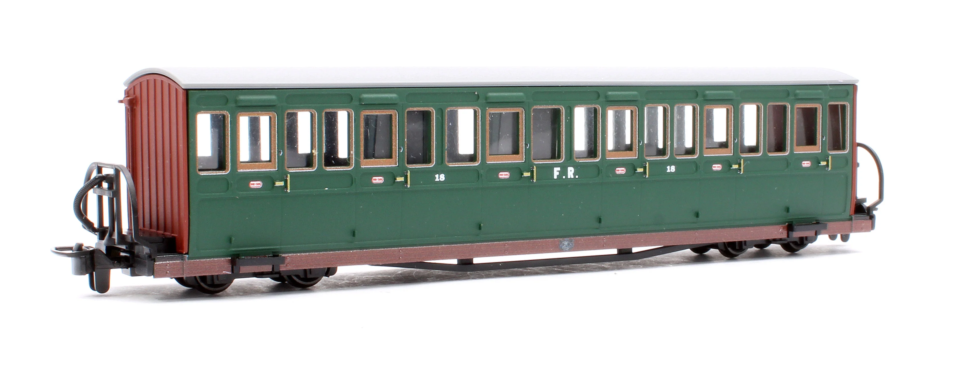GR603B Ffestiniog Railway Short 'Bowsider' Bogie Coach, Colonel Stephens Green, No. 18 - Image 3