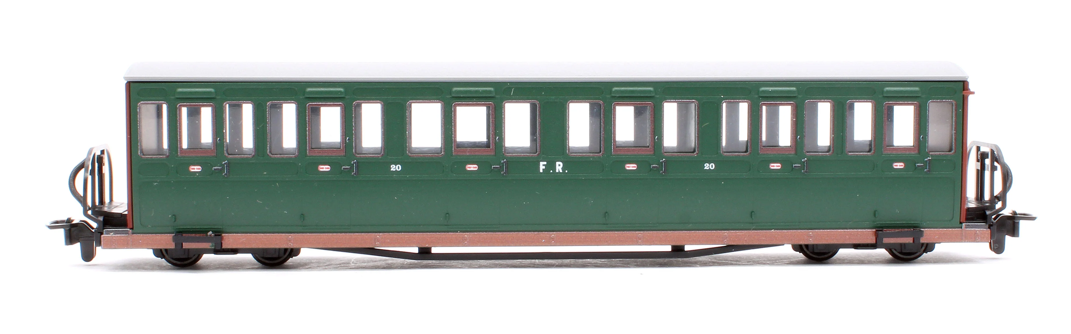 GR623B Ffestiniog Railway Long 'Bowsider' Bogie Coach, Colonel Stephens Green, No. 20 - Image 2