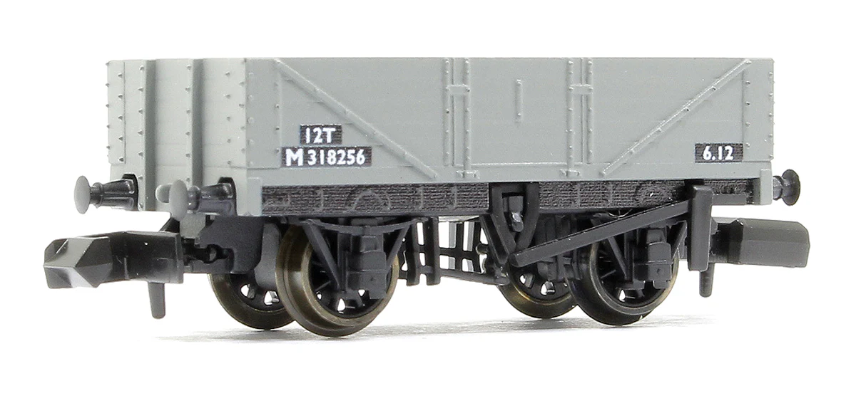 NR5004B 9ft 5 plank open wagon, BR, grey No.318256 - Image 3