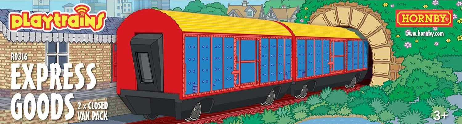 R9316 Playtrains - Express Goods 2 x Closed Wagon Pack