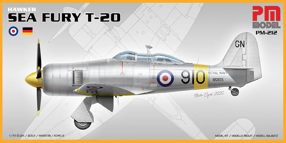 PKPM212 Hawker Sea Fury T-20 Model Kit