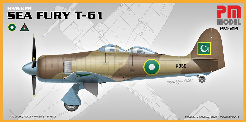PKPM214 Hawker Sea Fury T-61 Model Kit