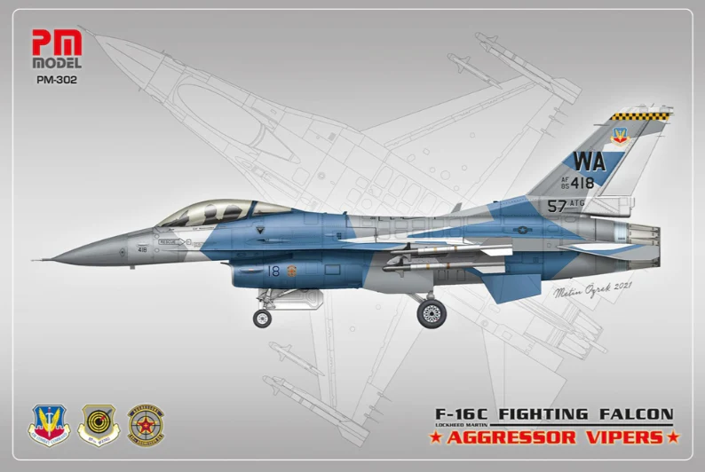 PKPM302 F-16C Fighting Falcon "Aggressor Vipers" Model Kit - Image 2