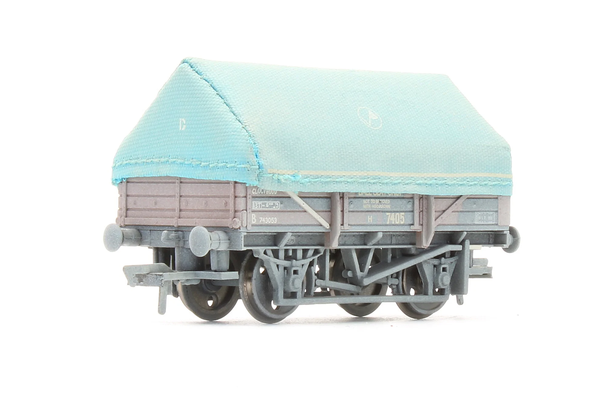 Pre-Owned 33-081C 5 Plank BR Bauxite China Clay Wagon With Hood 'B743053' - Weathered